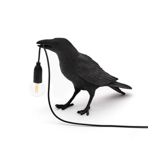 Bird Lamp Black Waiting