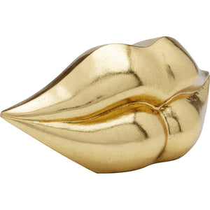 Money Box Lips Gold 13cm