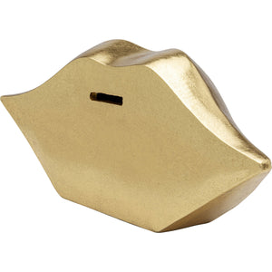 Money Box Lips Gold 13cm