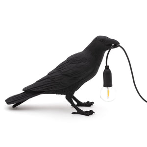 Bird Lamp Black Waiting