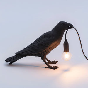 Bird Lamp Black Waiting