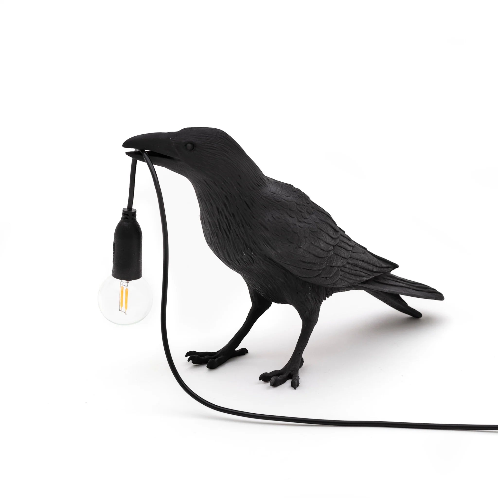 Bird Lamp Black Waiting