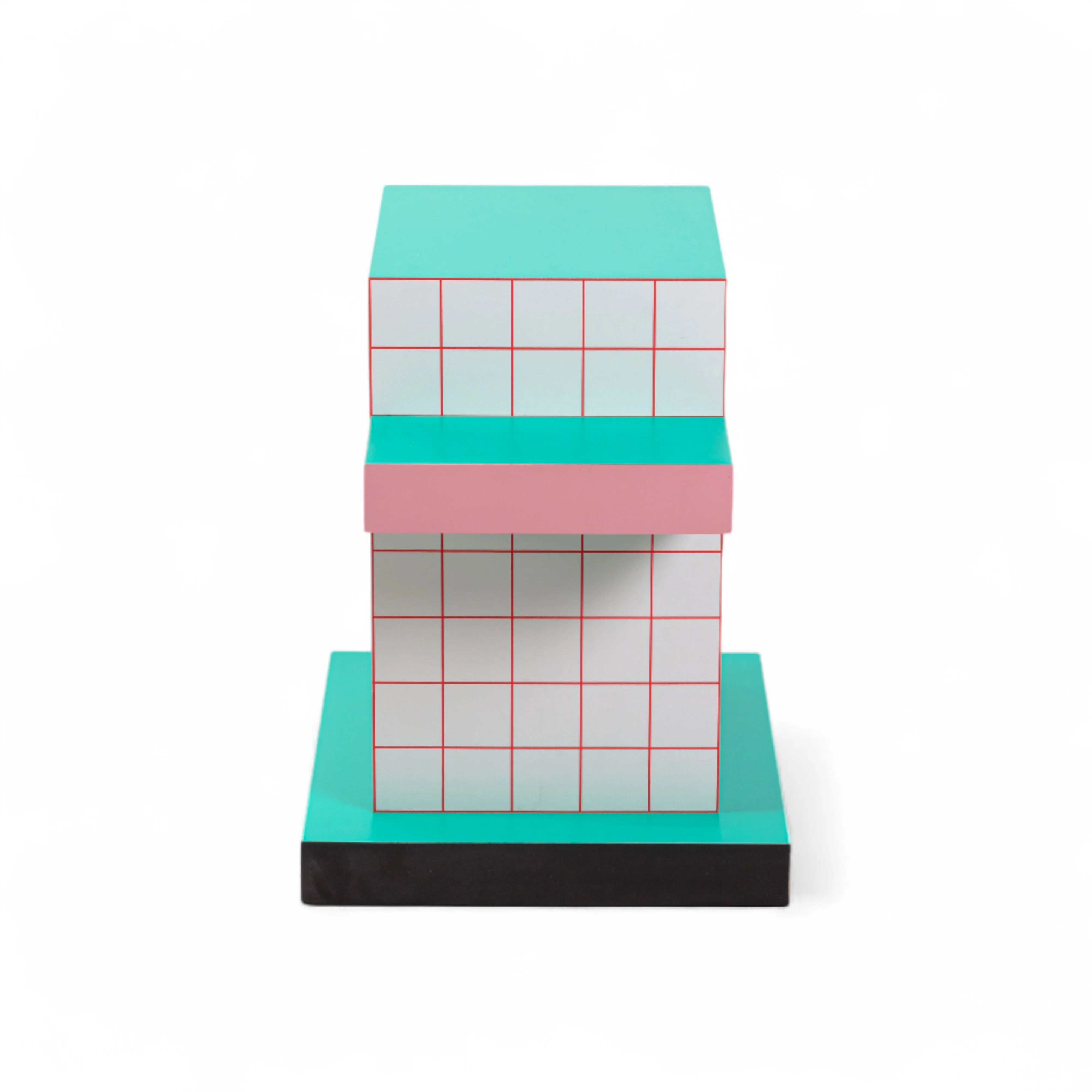 SUPERSIDE TABLE RED GRID