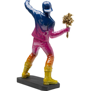 Deco Figurine Street Art Bouquet Rainbow 41cm