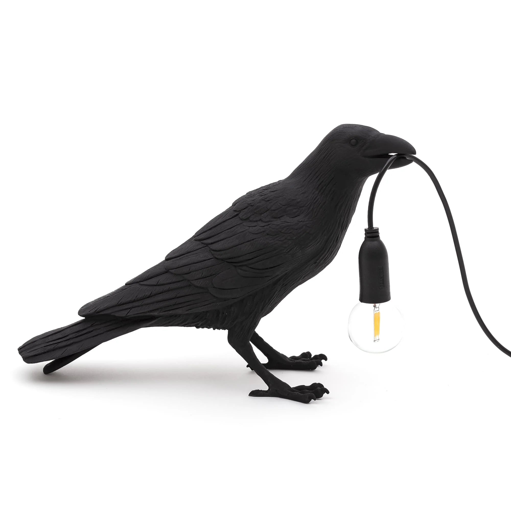 Bird Lamp Black Waiting