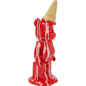 Deco Figurine Gelato Bear Red 40cm