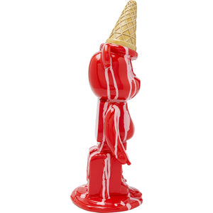 Deco Figurine Gelato Bear Red 40cm