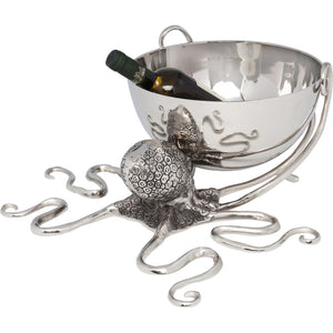 Wine Cooler Octopus Aluminum Nickel-plated 45cm